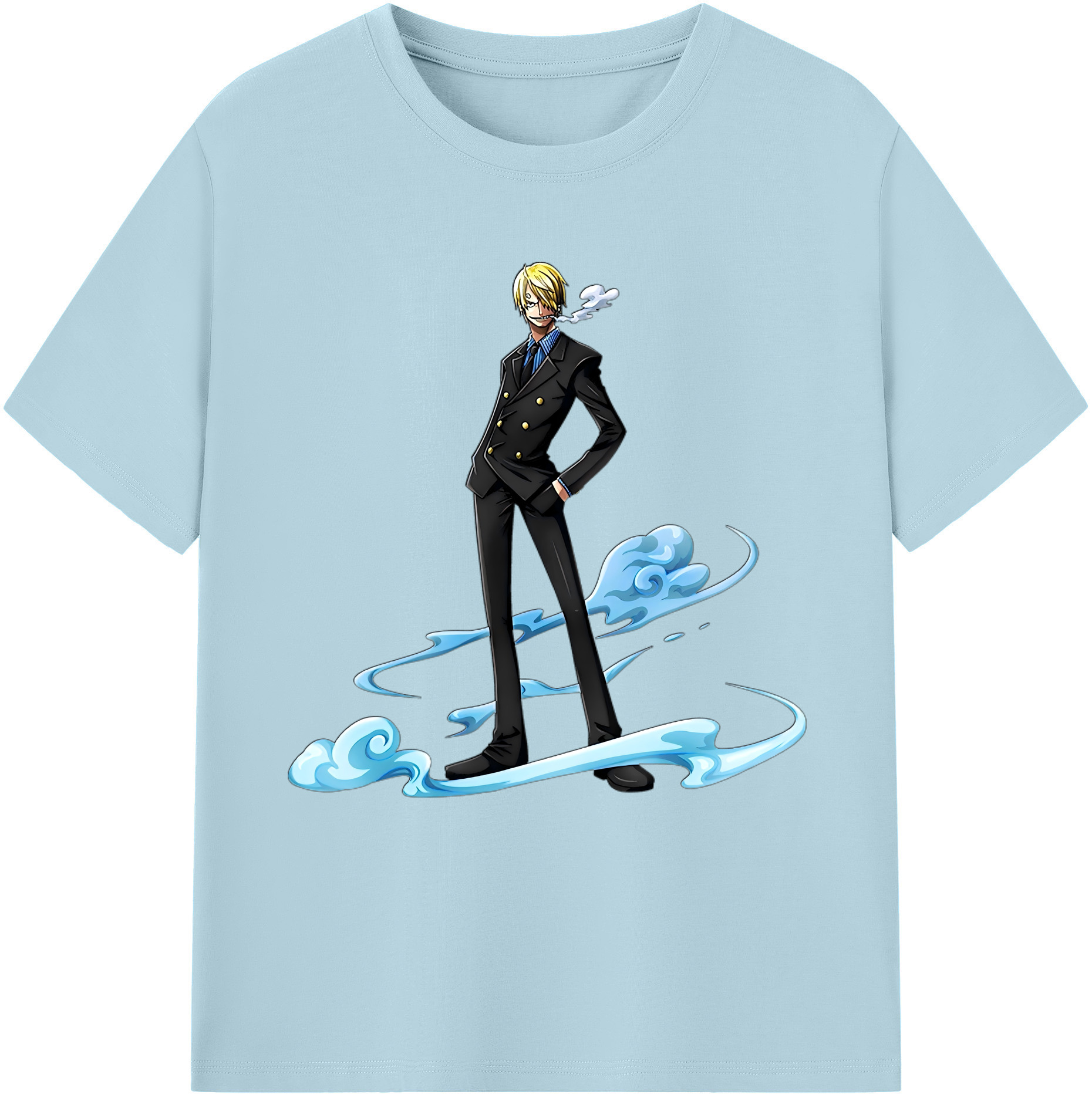 ワンピース サンジ ONE PIECE Sanji 綿100％半袖Tシャツ（フロントプリント）